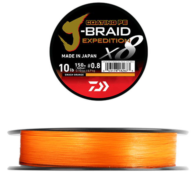 Huvudbild Daiwa J-braid Expedition X8 150m Orange