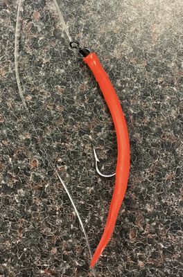 Melvold Lofottekla Rød 10/0 Rustfri 6 Kroker, 1,2mm Sene